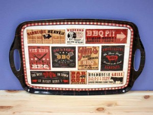 Backyard BBQ plastic barbecue theme tray