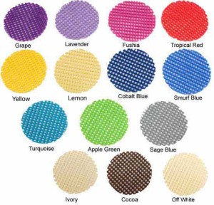 fishnet vinyl placemats colors