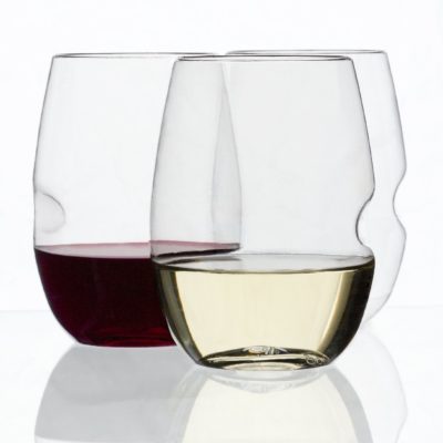 Stemless Plastic Wine Glasses