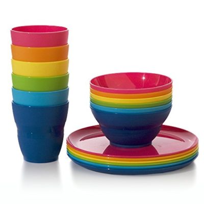 Multicolor Plastic Tableware