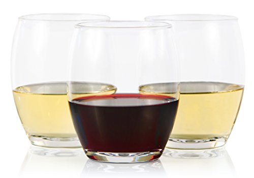 Cruvina stemless plastic wine tumblers are great for serving both wine and mixed drinks.