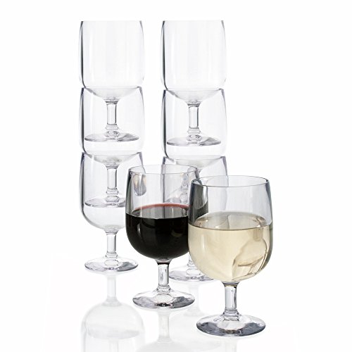 Best stackable plastic wine glasses for compact spaces top pick US Acrylic