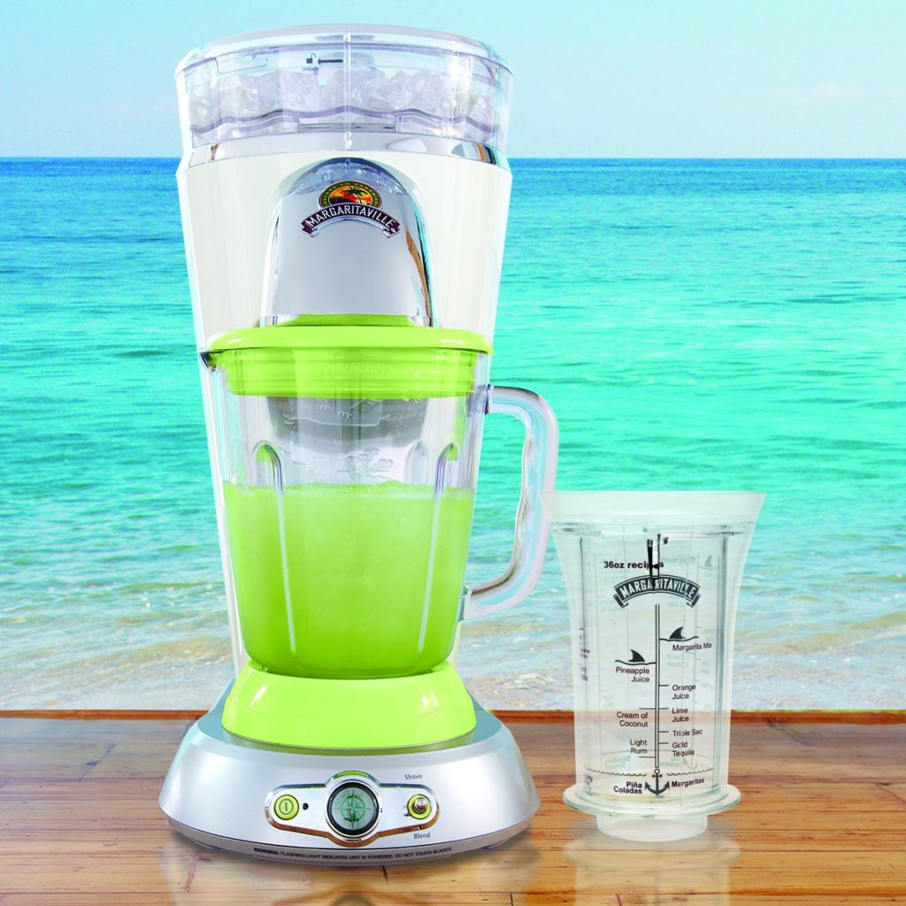 The Margaritaville margarita blender makes the perfect ice texture in a two step process