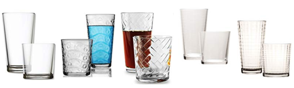 Circleware decorative drinking glass sets for bar and home