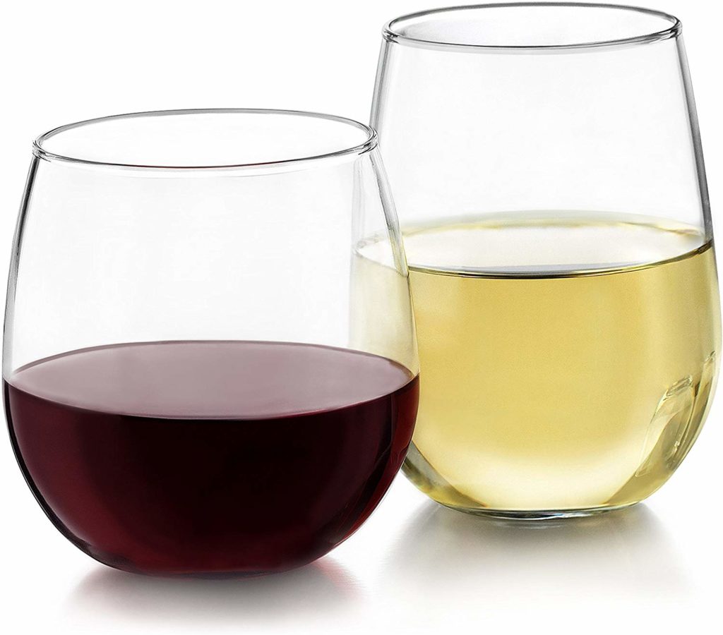 Libbey all-purpose glass wine tumblers are an economical choice for homes and event use.