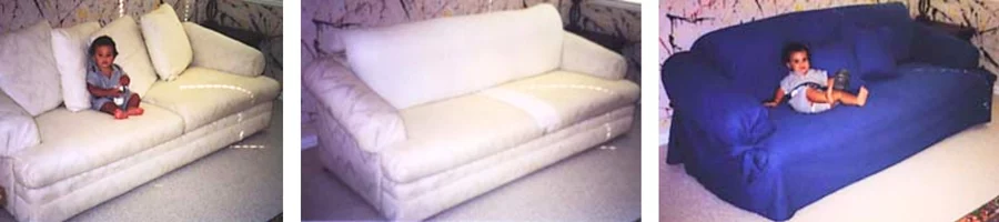 Fitting slipcovers for sofas with loose cushions in three easy steps