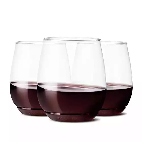 Tossware Pop Vino Reusable Recyclable Wine Glasses | 14oz | Set/12