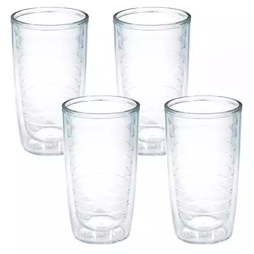 Tervis Insulated Tritan Plastic Tumblers | Made in USA |16oz | Set/4 | Clear or Color Sets