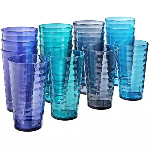 Splash Plastic Stackable Glasses |18 oz | BPA-free | Made in the USA