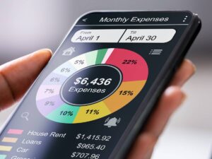 budgeting app and spending, savings, debt payoff tracker